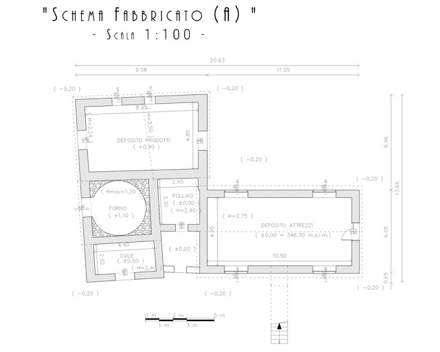 Edificio 1 Stato di fatto Pianta 1