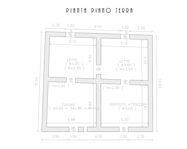 Edificio 2 Stato di fatto Pianta 2