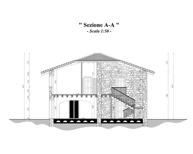 Edificio 2 Stato Progetto Sezione 1